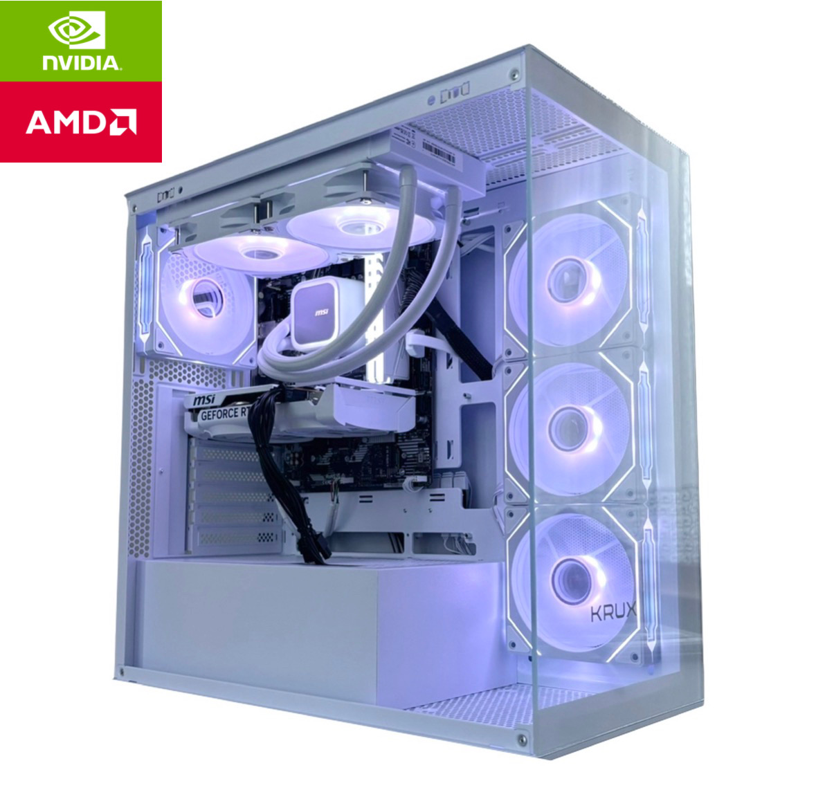 Komputer RTX 5060 Ti / R5 7500F / 32GB RAM / 1TB biały WIFI
